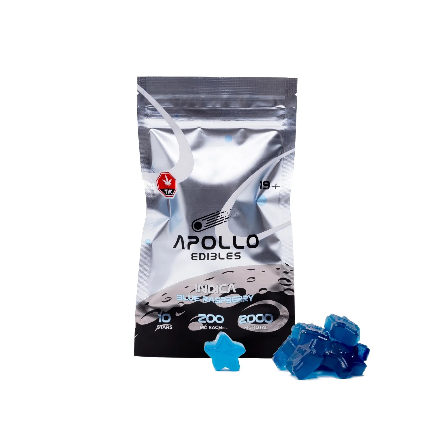 Apollo - Shooting Star Gummies (2000mg) - Blue Raspberry (Indica)