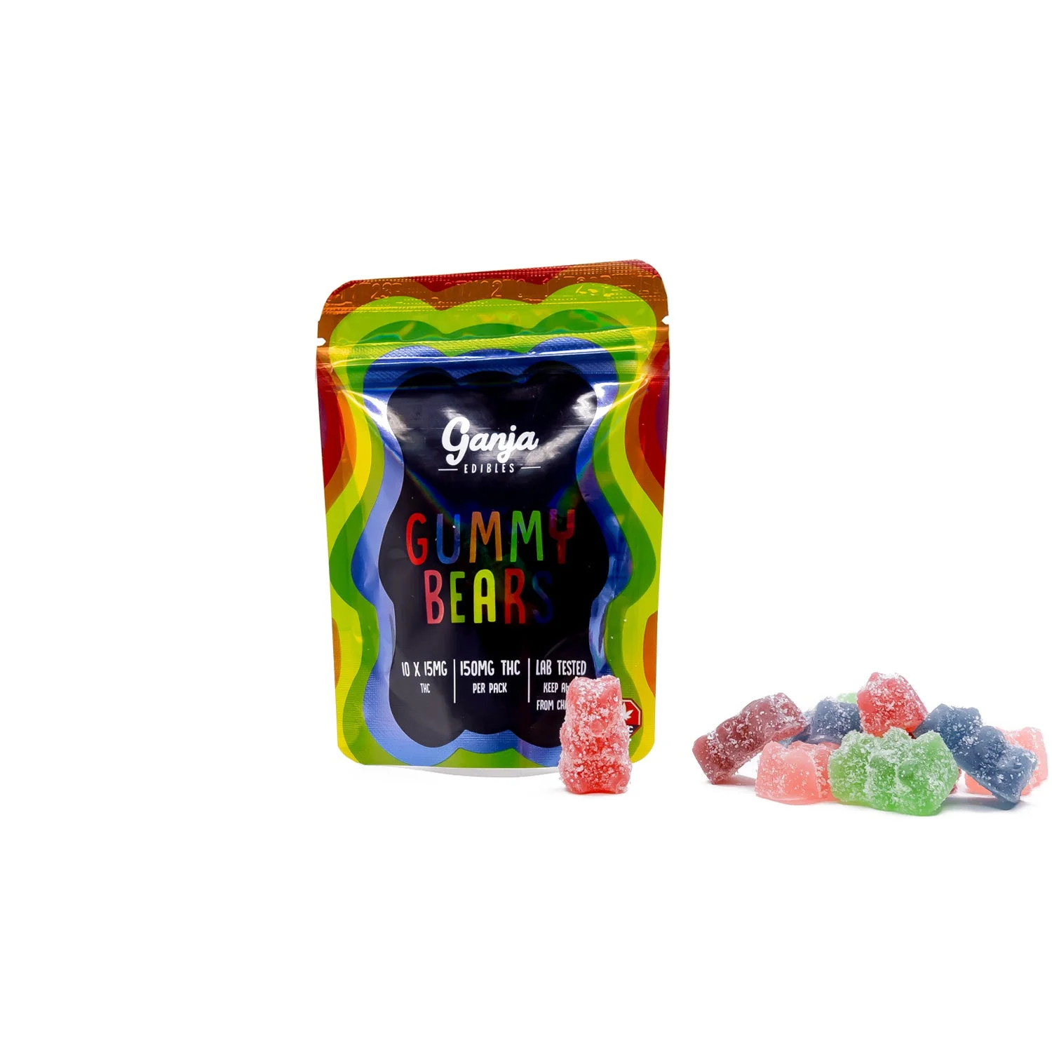 Ganja Bears (150mg THC) - Sour Green Apple - Image 2