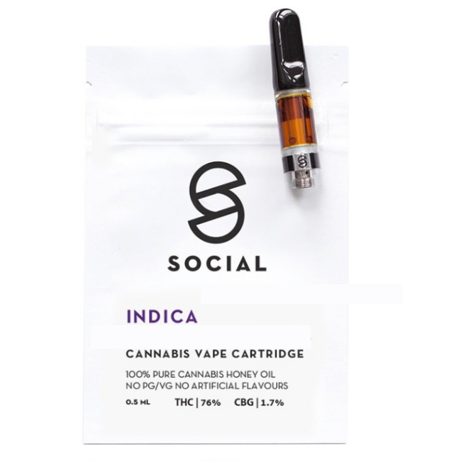 Social - Honey Oil Cartridge (0.5ML) - Indica