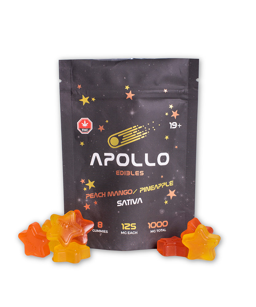 Apollo - Shooting Star Gummies (1000mg) - Peach Mango / Pineapple (Sativa)