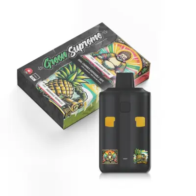 Green Supreme 6g Dual Chamber Vape Pen - Laughing Buddha x Pineapple Express