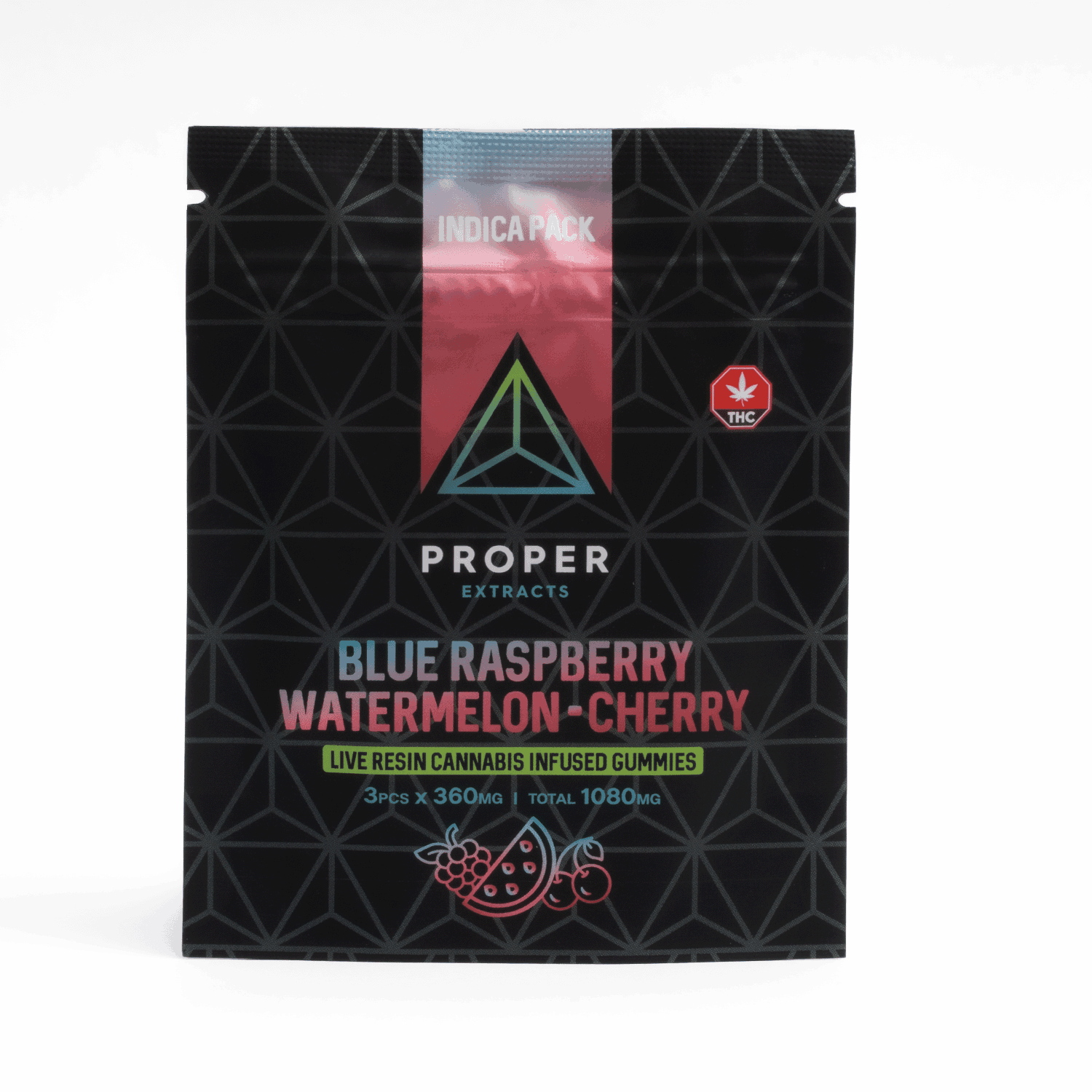 Proper Extracts - 1080mg THC Gummies - Indica Pack - Image 3