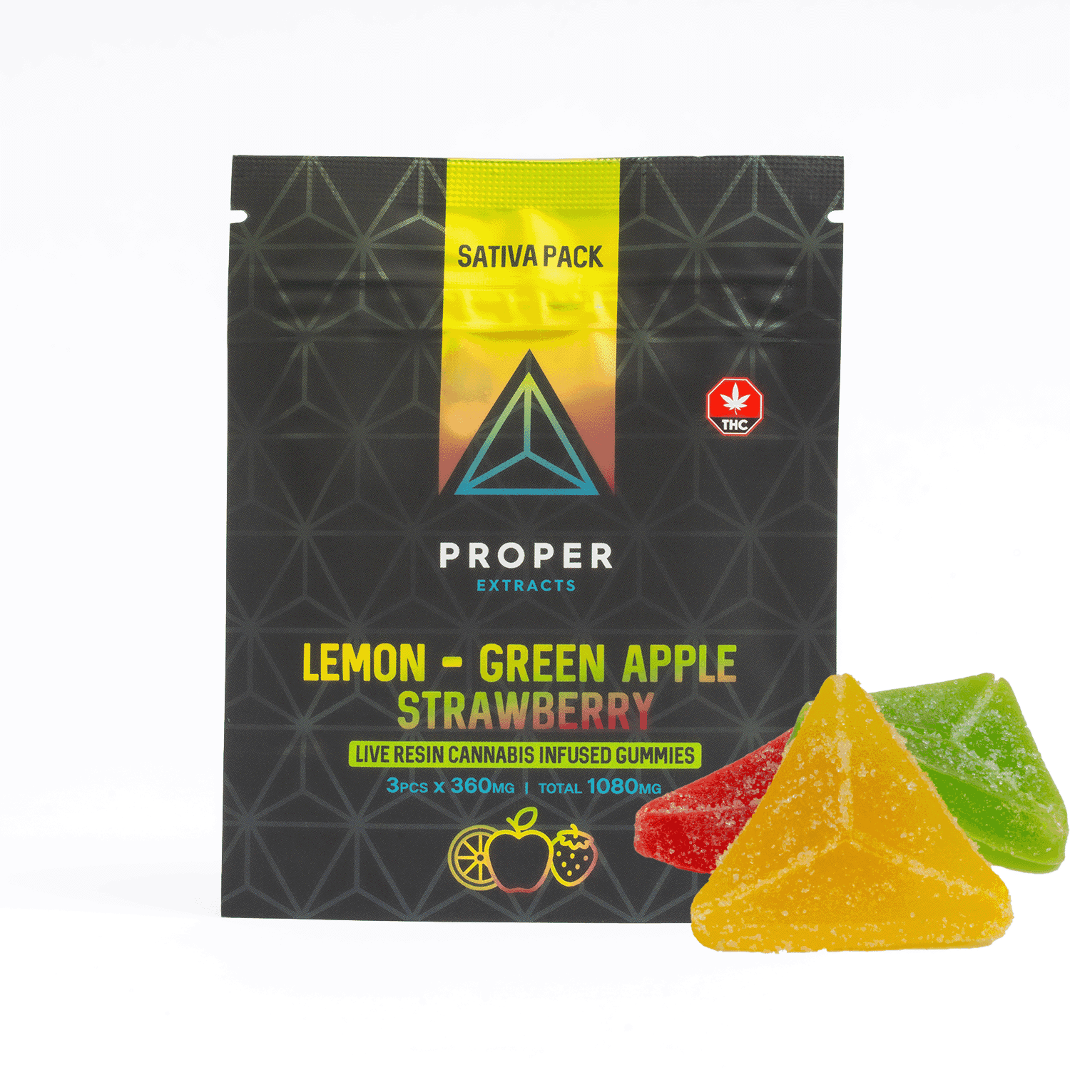 Proper Extracts - 1080mg THC Gummies - Sativa Pack