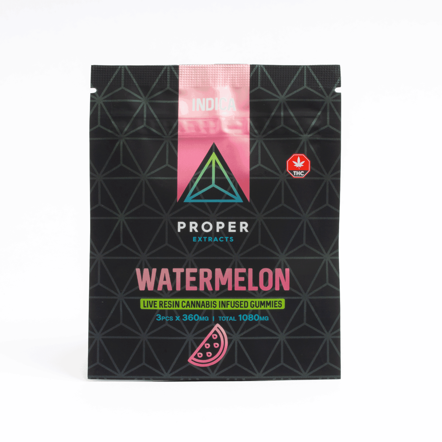 Proper Extracts - 1080mg THC Gummies - Watermelon (Indica) - Image 3