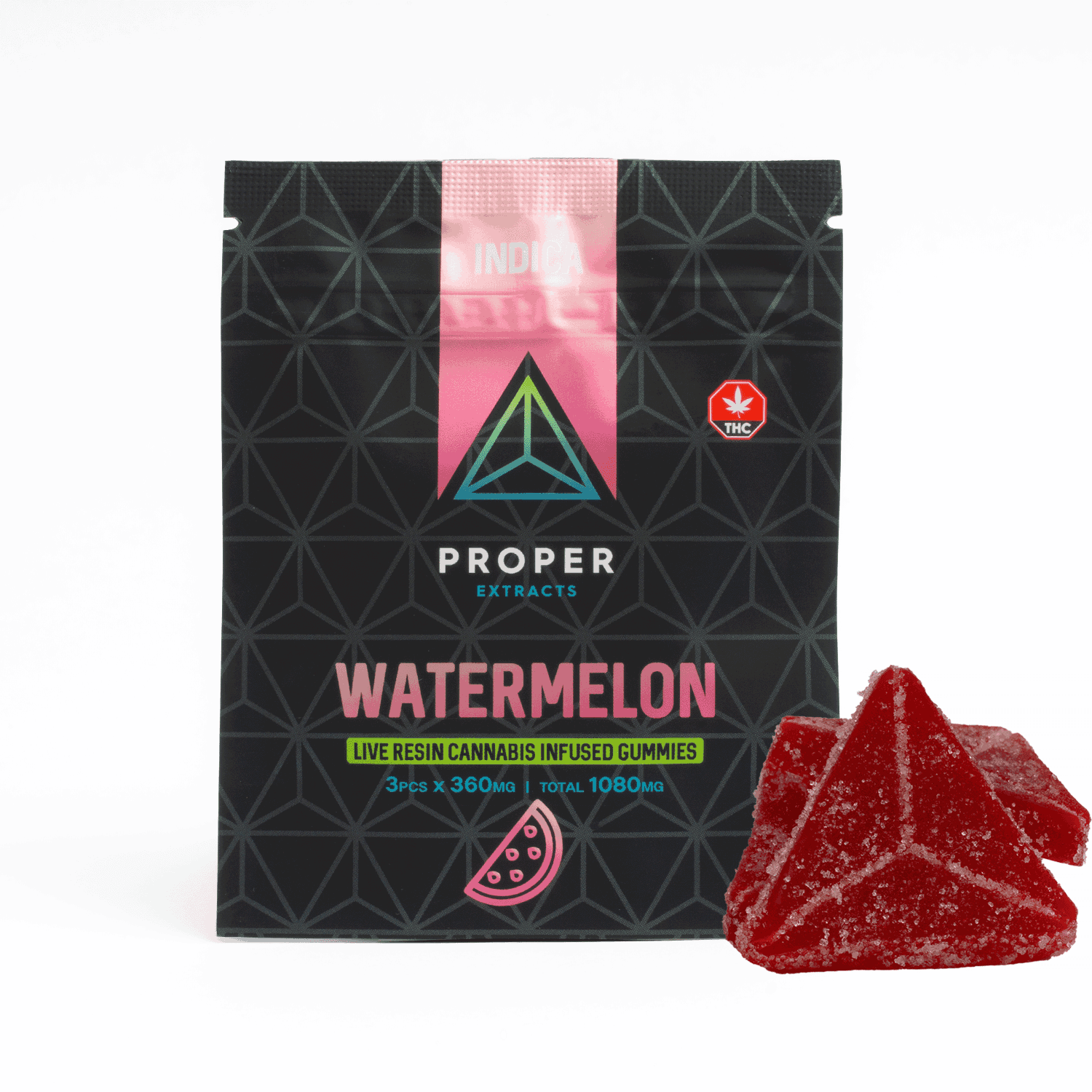 Proper Extracts - 1080mg THC Gummies - Watermelon (Indica)