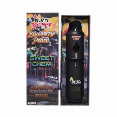 Burn Triple Threat Vape (9g) - Blueberry Peach + Sweet Chem + ATF