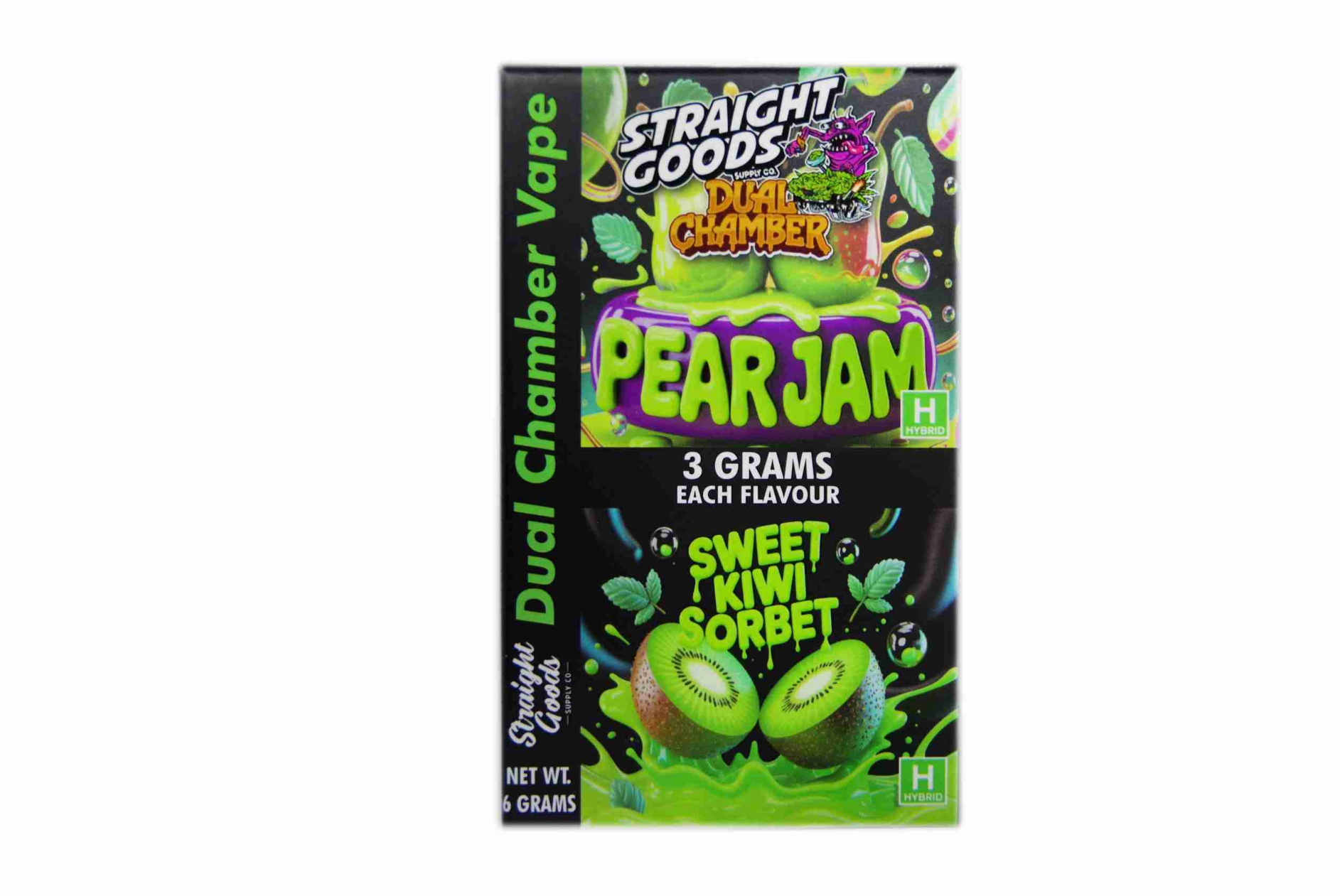 Straight Goods 6g Dual Chamber Vape – Pear Jam + Sweet Kiwi Sorbet