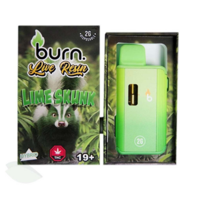 Burn Live Resin Vape (2g) - Lime Skunk (Hybrid)