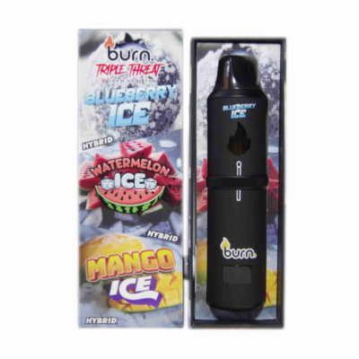 Burn Triple Threat Vape (9g) - Blueberry Ice + Watermelon Ice + Mango Ice